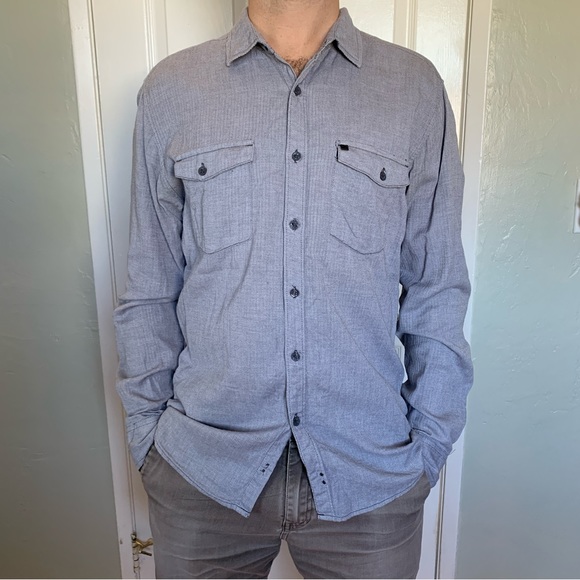 3 for $20 KR3W men’s button up shirt, light blue, small - Picture 1 of 8